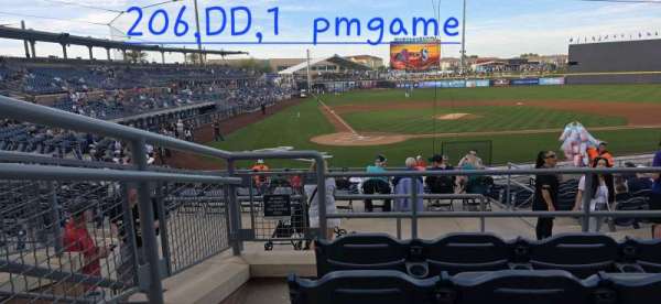 Peoria Sports Complex, section: 206, row: dd, seat: 1