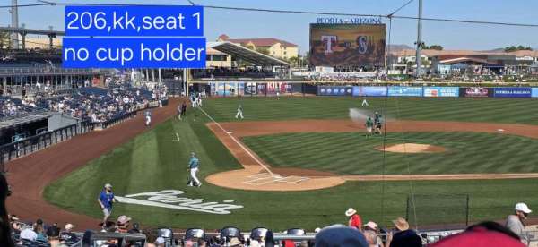 Peoria Sports Complex, section: 206, row: kk, seat: 1