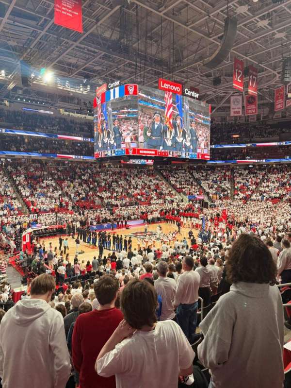 Lenovo Center, section: 107, row: V, seat: 7