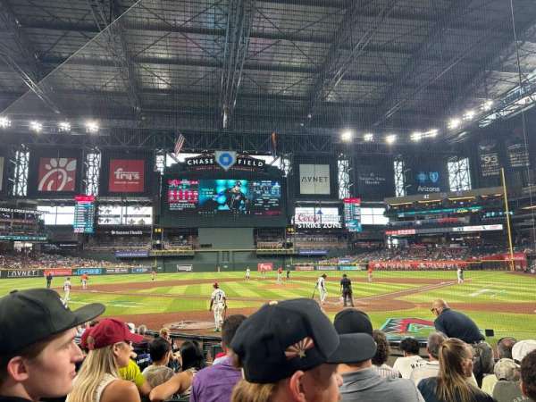 Chase Field, section: K, row: G, seat: 8