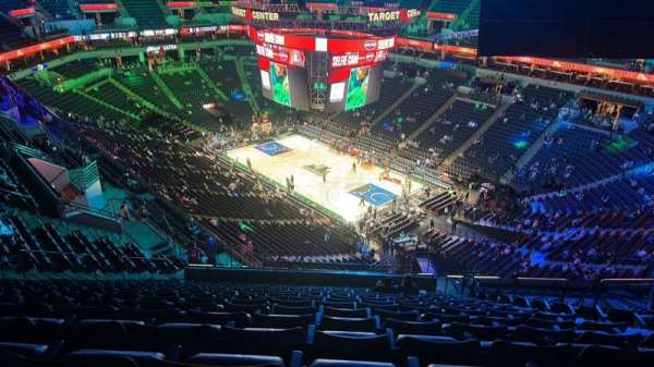 Target Center, section: 206, row: X, seat: 5