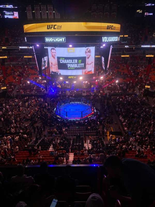 Kaseya Center, section: 324, row: 15, seat: 20