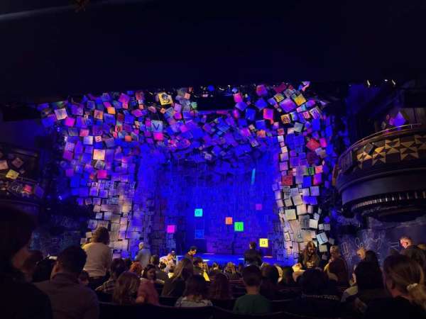 Cambridge Theatre, section: Stalls, row: S, seat: 4