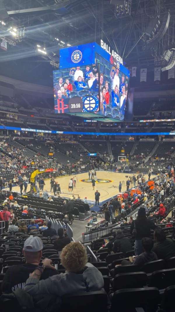 Ball Arena, section: 108, row: 17, seat: 10