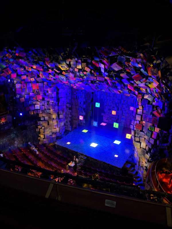 Cambridge Theatre, section: Upper Circle, row: C, seat: 4