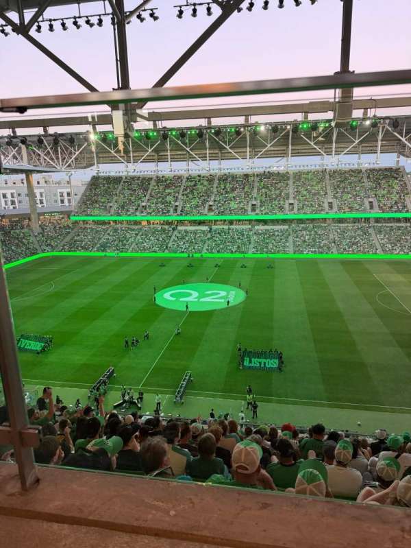 Q2 Stadium, section: Porch Loge 12, row: 1, seat: 1-4