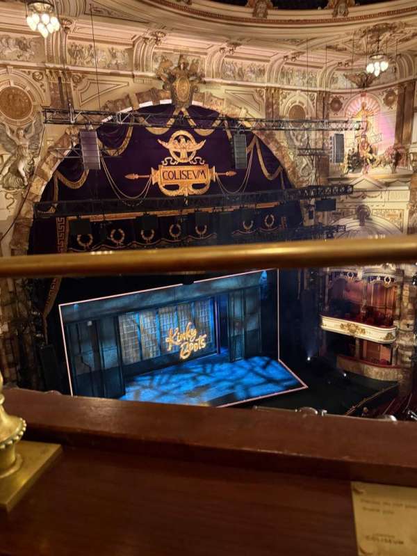 London Coliseum, section: Balcony, row: A, seat: 39