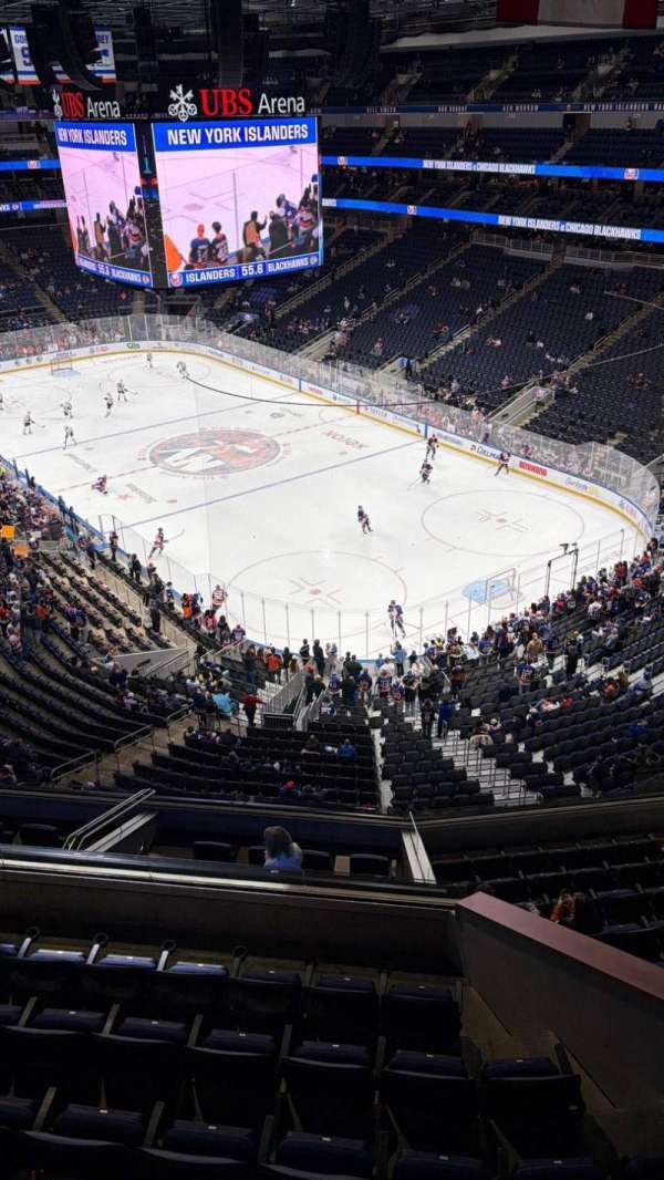 UBS Arena, section: 301, row: 1, seat: 3