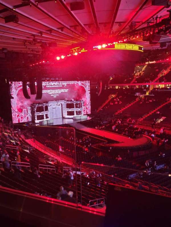 Madison Square Garden, section: 201, row: 2, seat: 2
