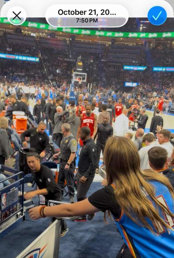 Paycom Center, section: 112, row: KK, seat: 9