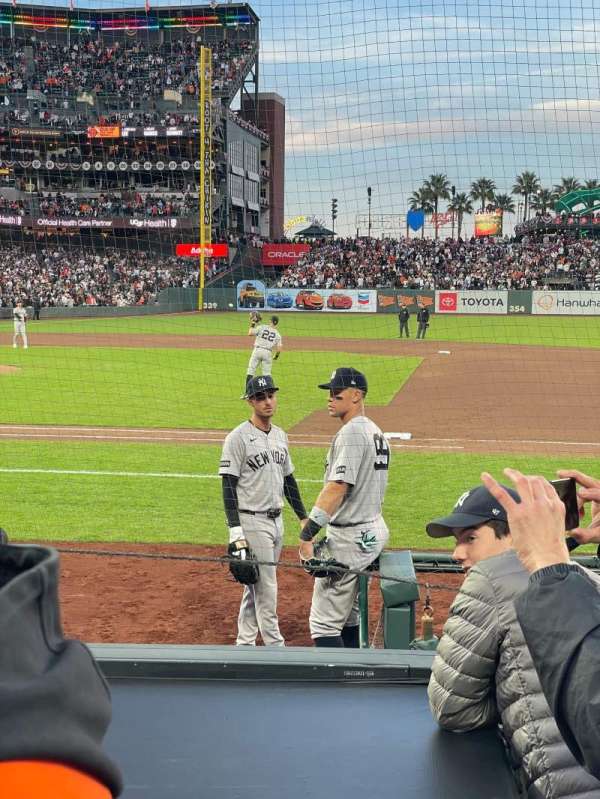 Oracle Park, section: 108, row: C, seat: 1