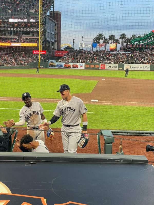 Oracle Park, section: 108, row: C, seat: 1