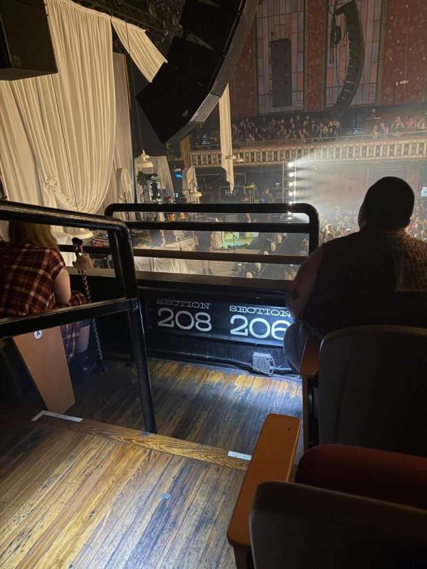 The Tabernacle, section: 206, row: C, seat: 12