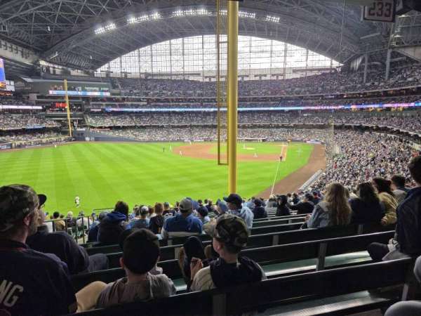 American Family Field, section: 233, row: 18, seat: 20