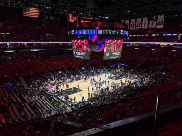 Kaseya Center, section: 312, row: 1, seat: 4