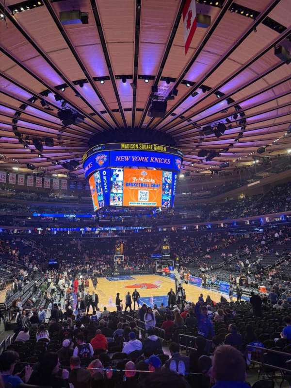 Madison Square Garden, section: 101, row: 10, seat: 12