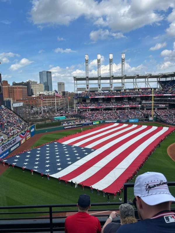Progressive Field, section: 474, row: D, seat: 3