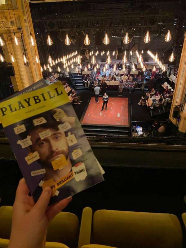 Hudson Theatre, section: Balcony C, row: B, seat: 110