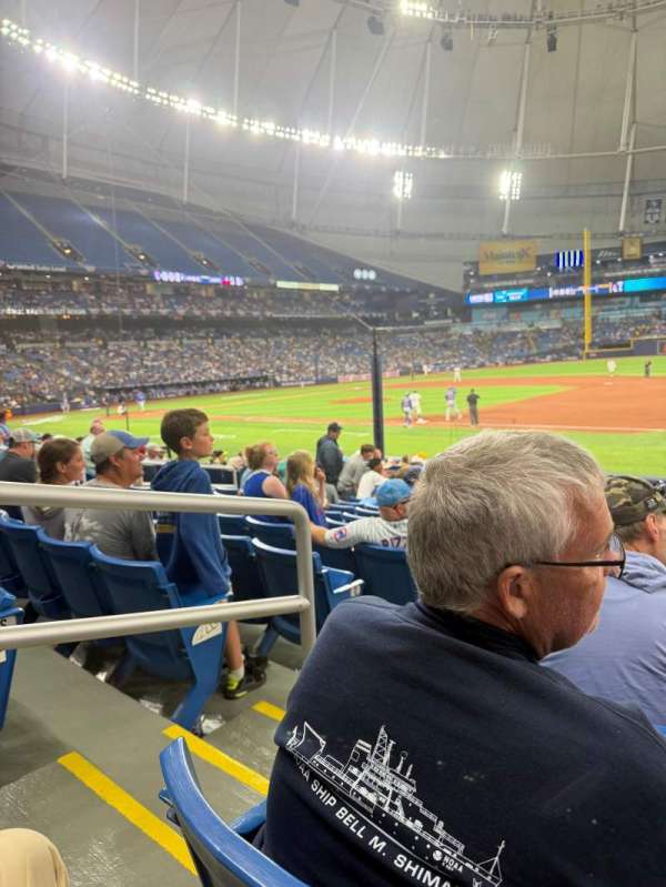 Tropicana Field, section: 124, row: T, seat: 2