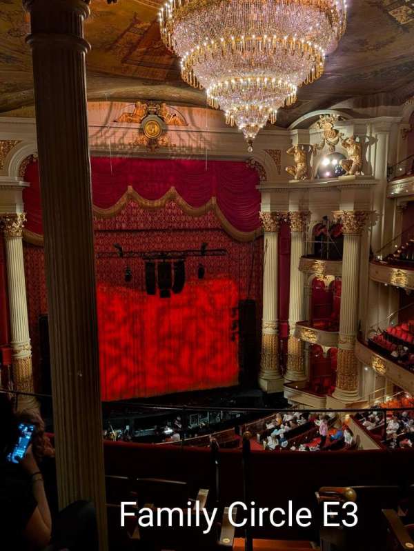Academy of Music, section: Family Circle E, row: E, seat: 3