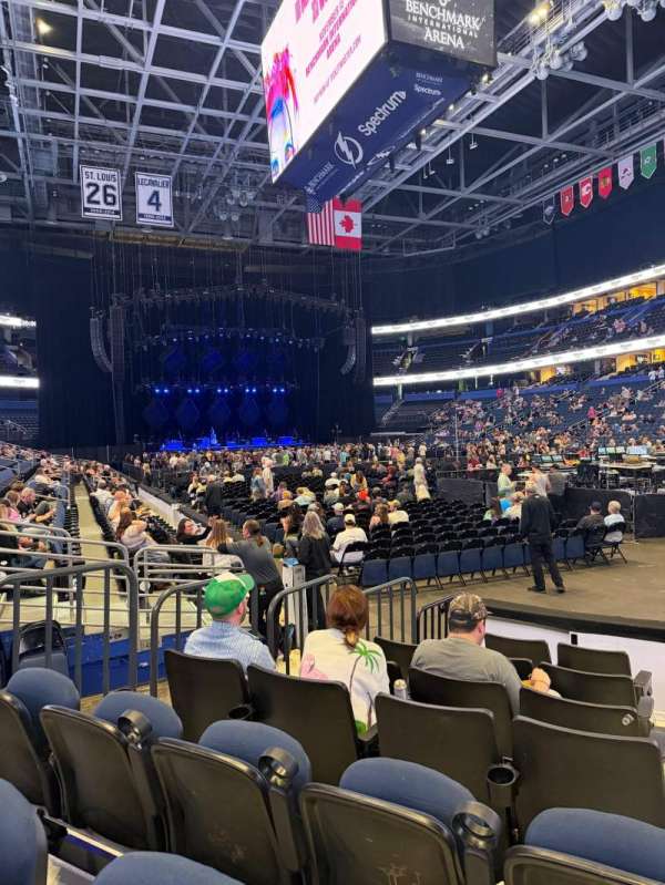 Benchmark International Arena, section: 112, row: G, seat: 1