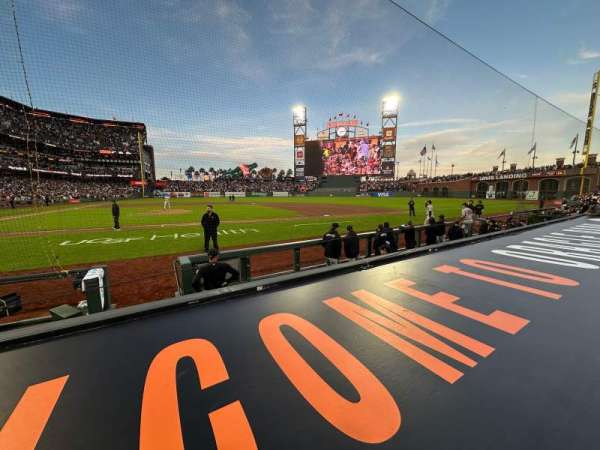 Oracle Park, section: 109, row: B, seat: 7,8