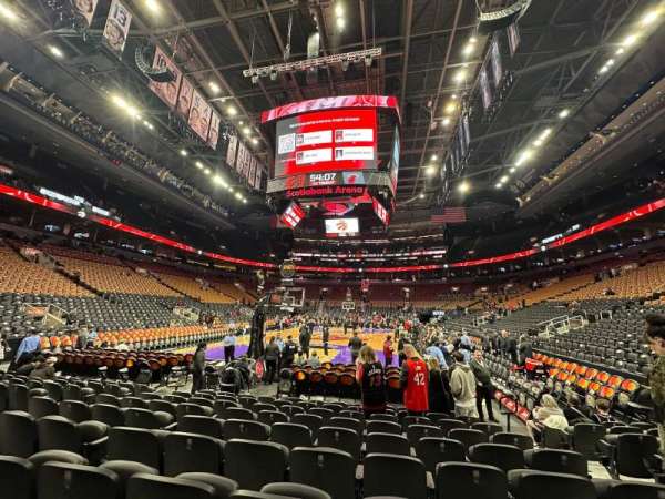 Scotiabank Arena, section: 102, row: 2, seat: 3