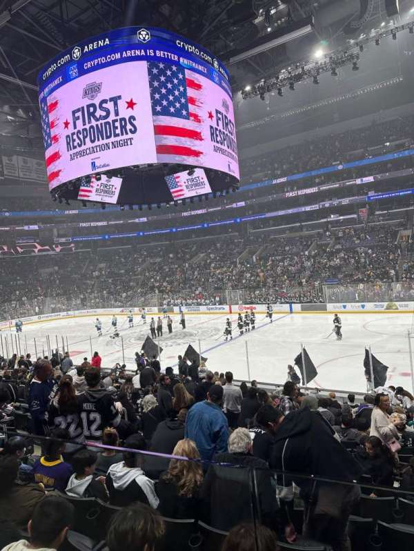 Crypto.com Arena, section: 109, row: 18w, seat: 3