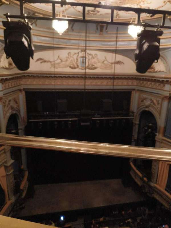 Harold Pinter Theatre, section: Balcony, row: A, seat: 14