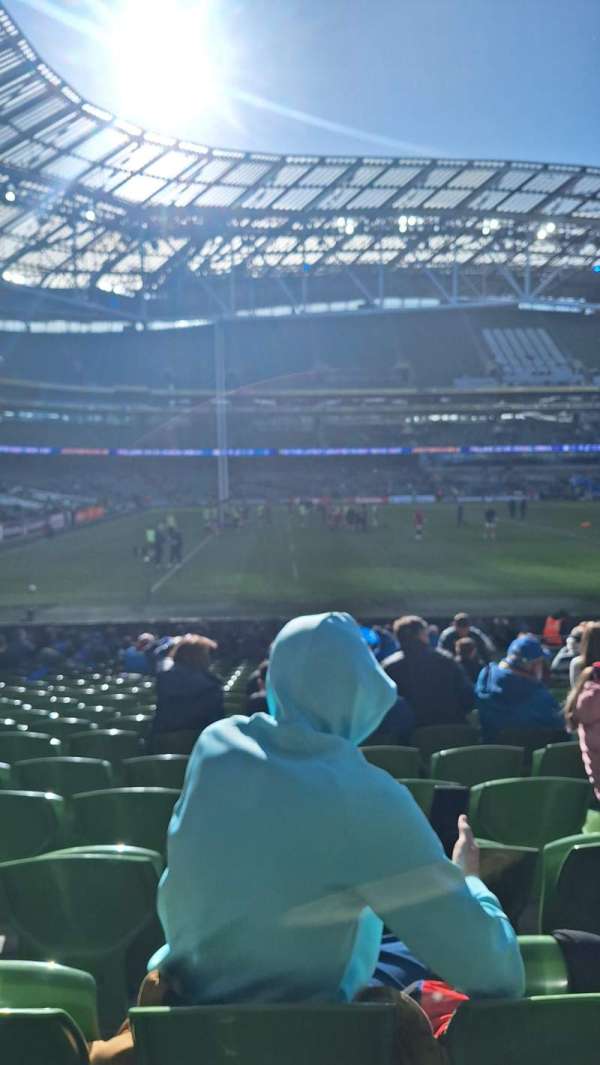 Aviva Stadium, section: 107, row: V, seat: 28