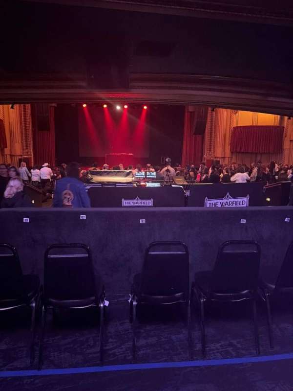The Warfield, section: VIP tables, row: B, seat: 2