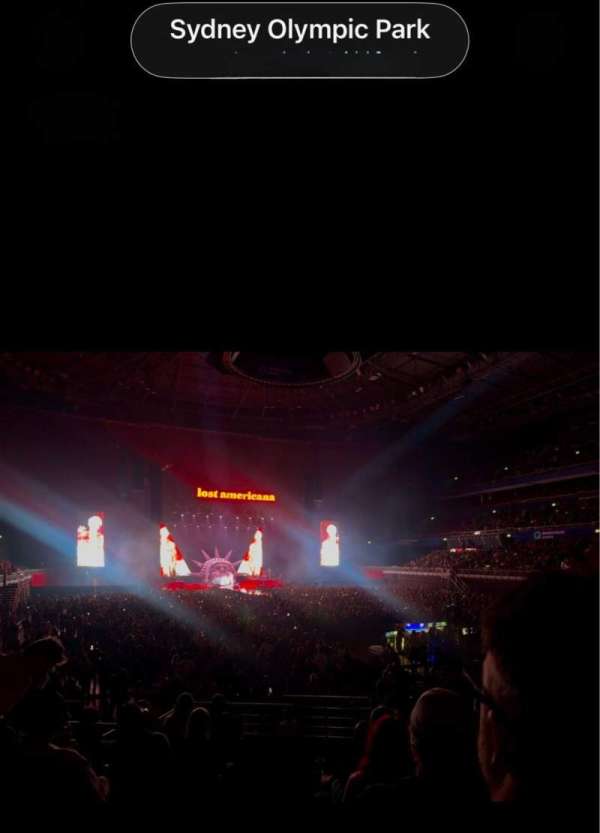 Qudos Bank Arena, section: 3, row: E, seat: 72