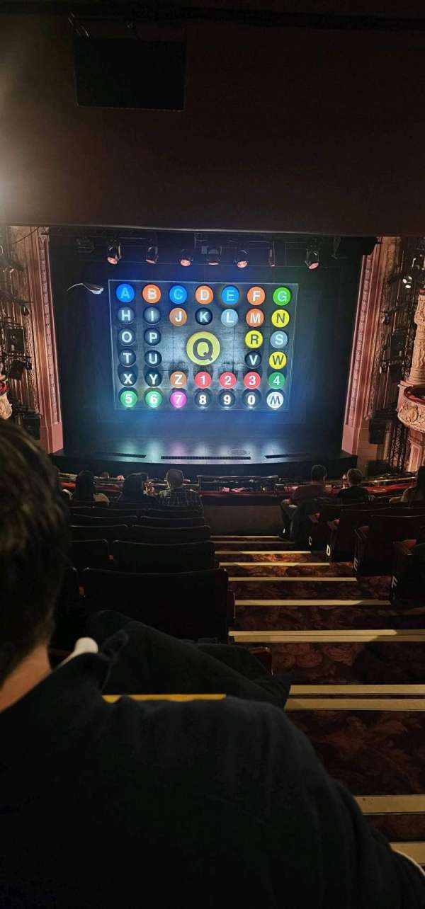 Shaftesbury Theatre, section: Royal Circle, row: L, seat: 19