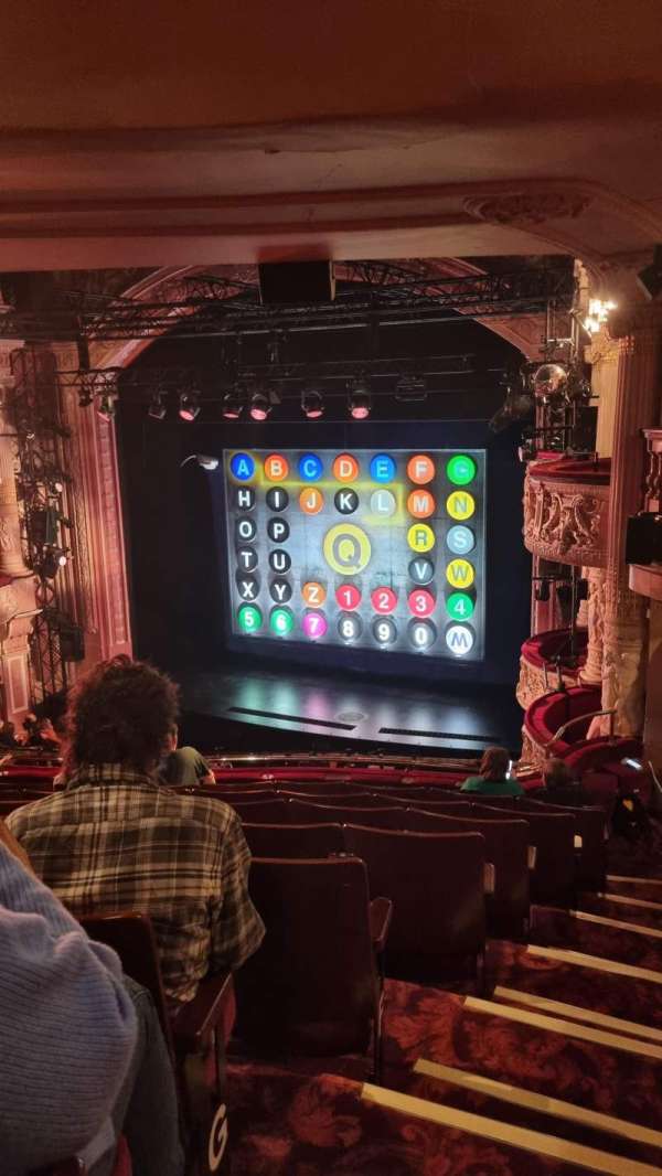Shaftesbury Theatre, section: Royal Circle, row: J, seat: 2
