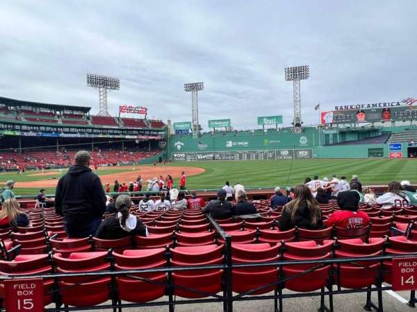 Fenway Park, section: Loge Box 102, row: AA, seat: 5