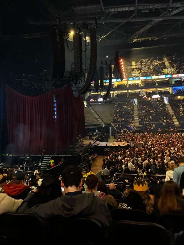 The O2, London, section: 101, row: J, seat: aisle seat