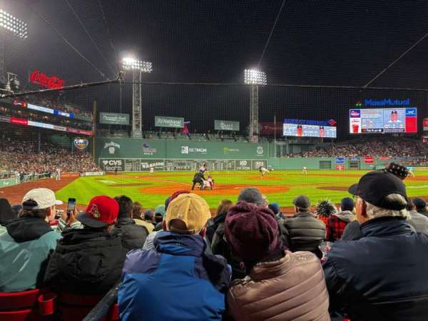 Fenway Park, section: Field Box 41, row: F, seat: 4