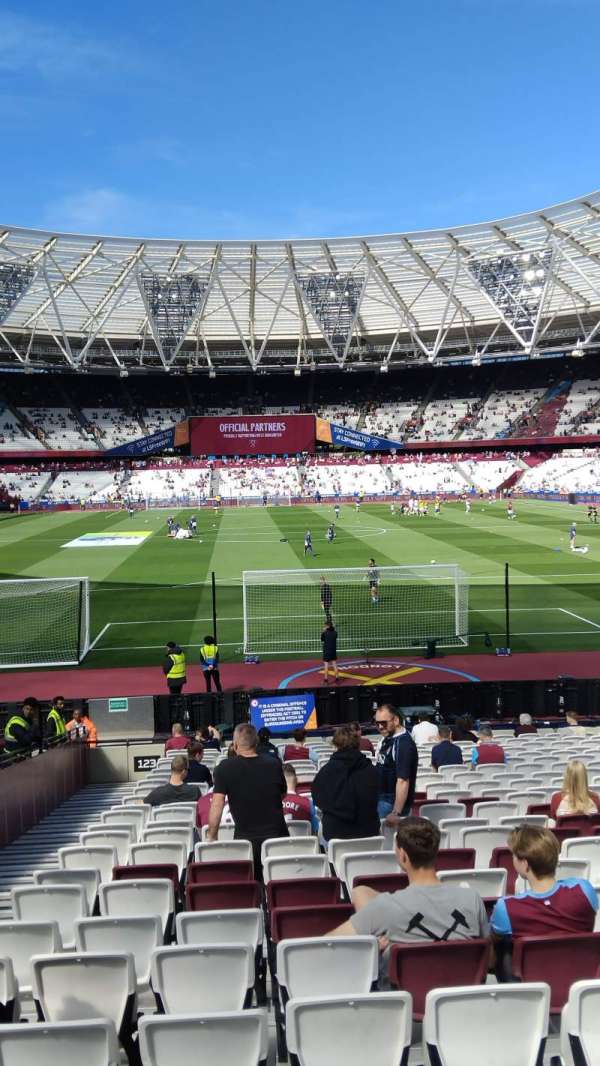 London Stadium, section: 123, row: 20, seat: 12