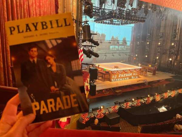 Bernard B. Jacobs Theatre, section: Mezzanine L, row: A, seat: 23