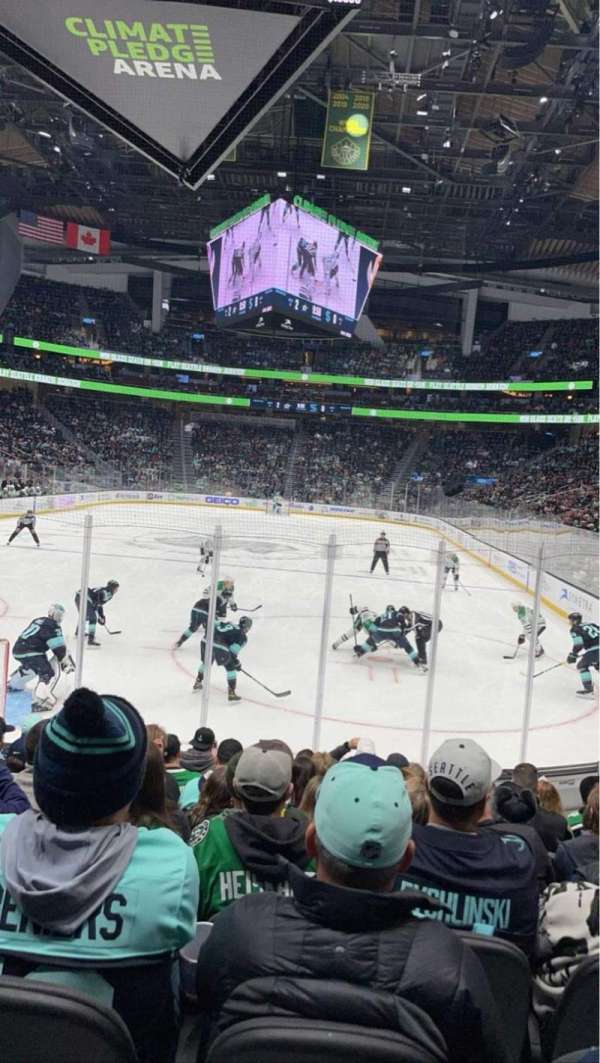 Climate Pledge Arena, section: 20, row: J, seat: 4