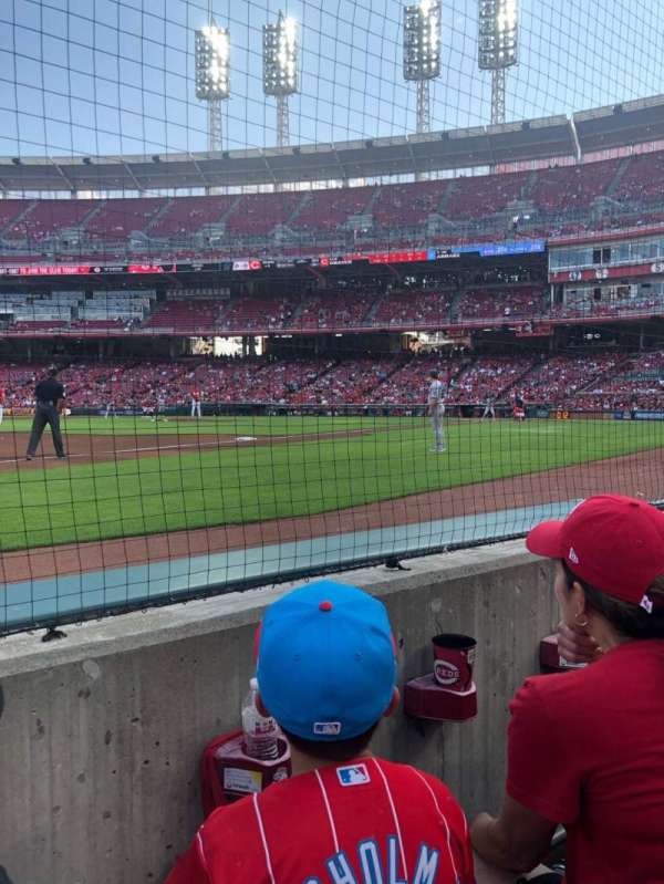 Great American Ball Park, section: 113, row: B, seat: 8