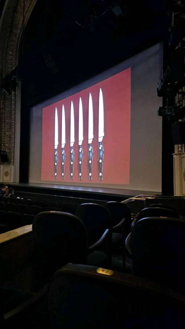 Palace Theatre, Broadway, section: Orchestra R, row: G, seat: 6