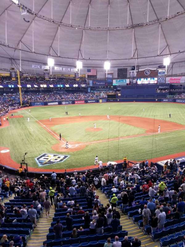Tropicana Field, section: 204, row: A, seat: 4
