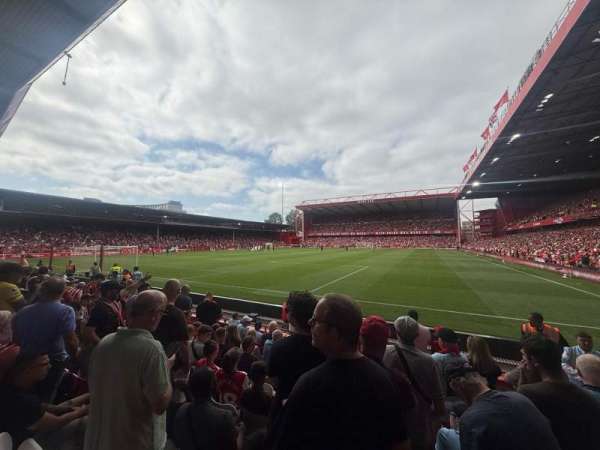 City Ground, section: X1, row: H, seat: 90