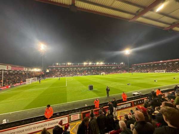 Vitality Stadium, section: 23, row: H, seat: 202