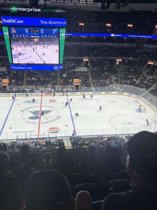 Enterprise Center, section: 320, row: M, seat: 8