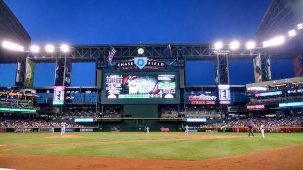 Chase Field, section: G, row: A