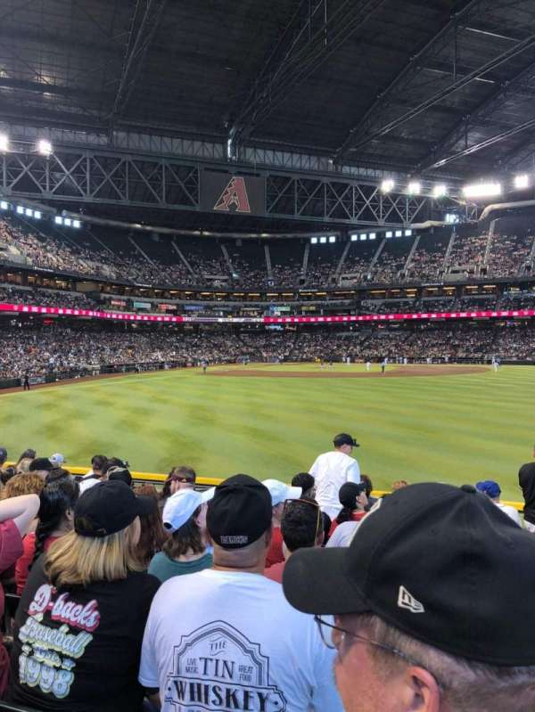 Chase Field, section: 102, row: 23, seat: 1
