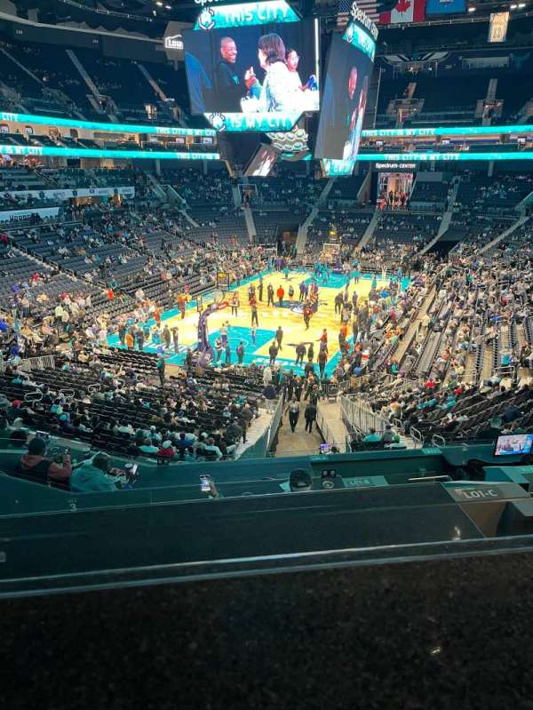 Spectrum Center, section: 109, row: AA, seat: 1