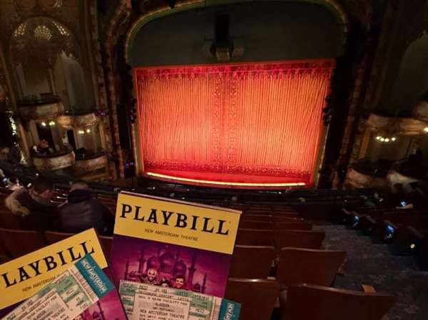 New Amsterdam Theatre, section: Mezzanine C, row: KK, seat: 101